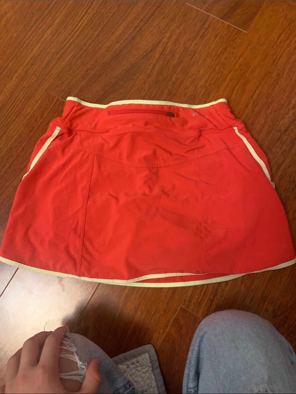Nike Red Skater Skort with Cream Trim - Picture 4 of 6